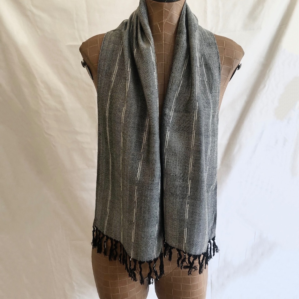 Herringbone Fringed Oblong Scarf